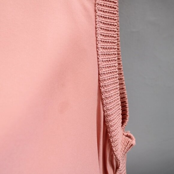 CINQ A SEPT Pink Silk Crew Neck Sleeveless Top Blouse w/ Side Ties Size Small - Picture 4 of 5